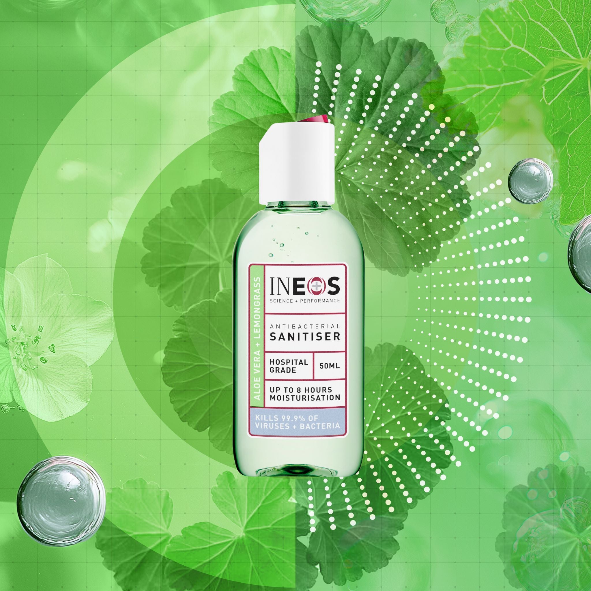 INEOS Antibac Hand Sanitiser with Aloe Vera + Lemongrass Fragrance