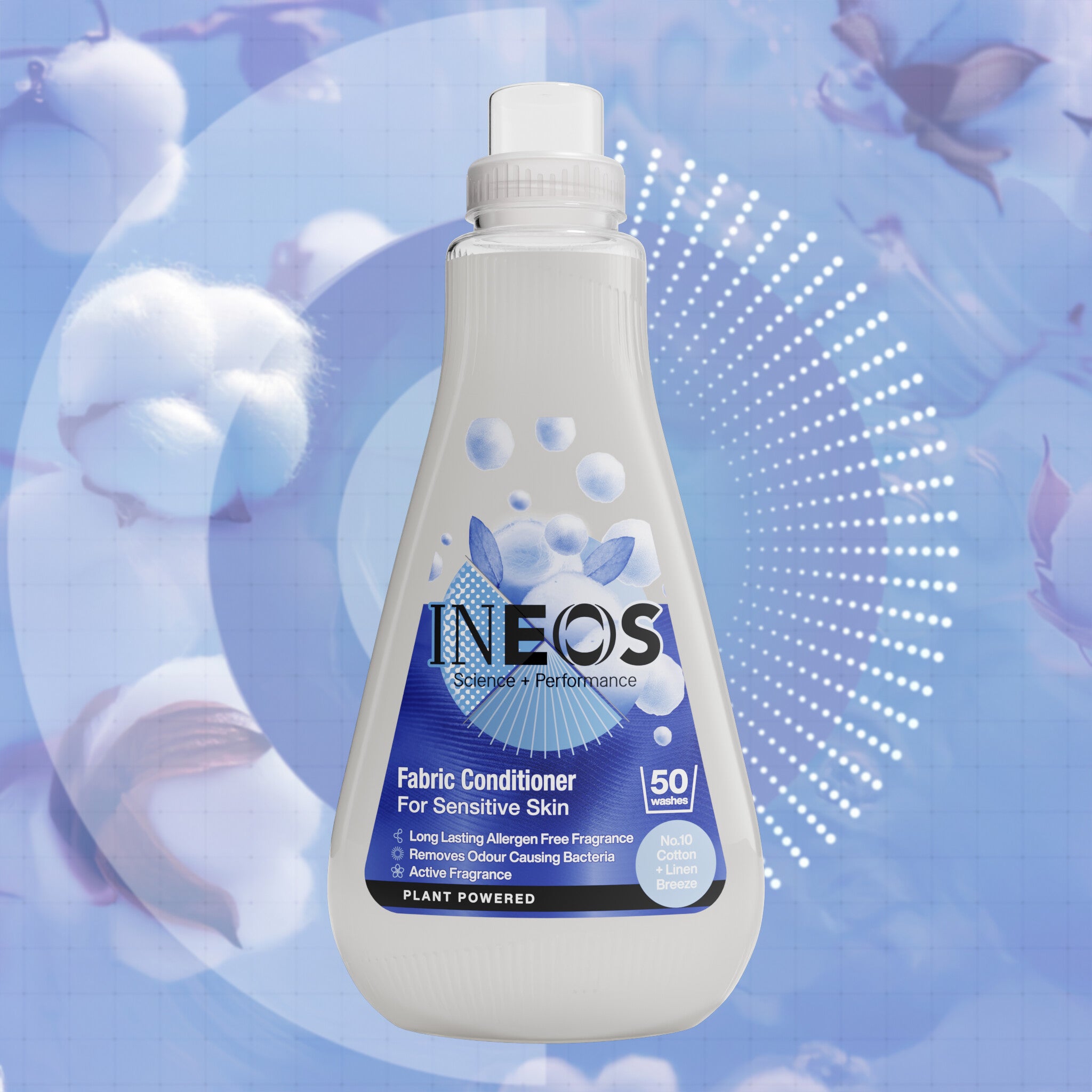 INEOS Fabric Conditioner for Sensitive Skin with Cotton + Linen Breeze Fragrance