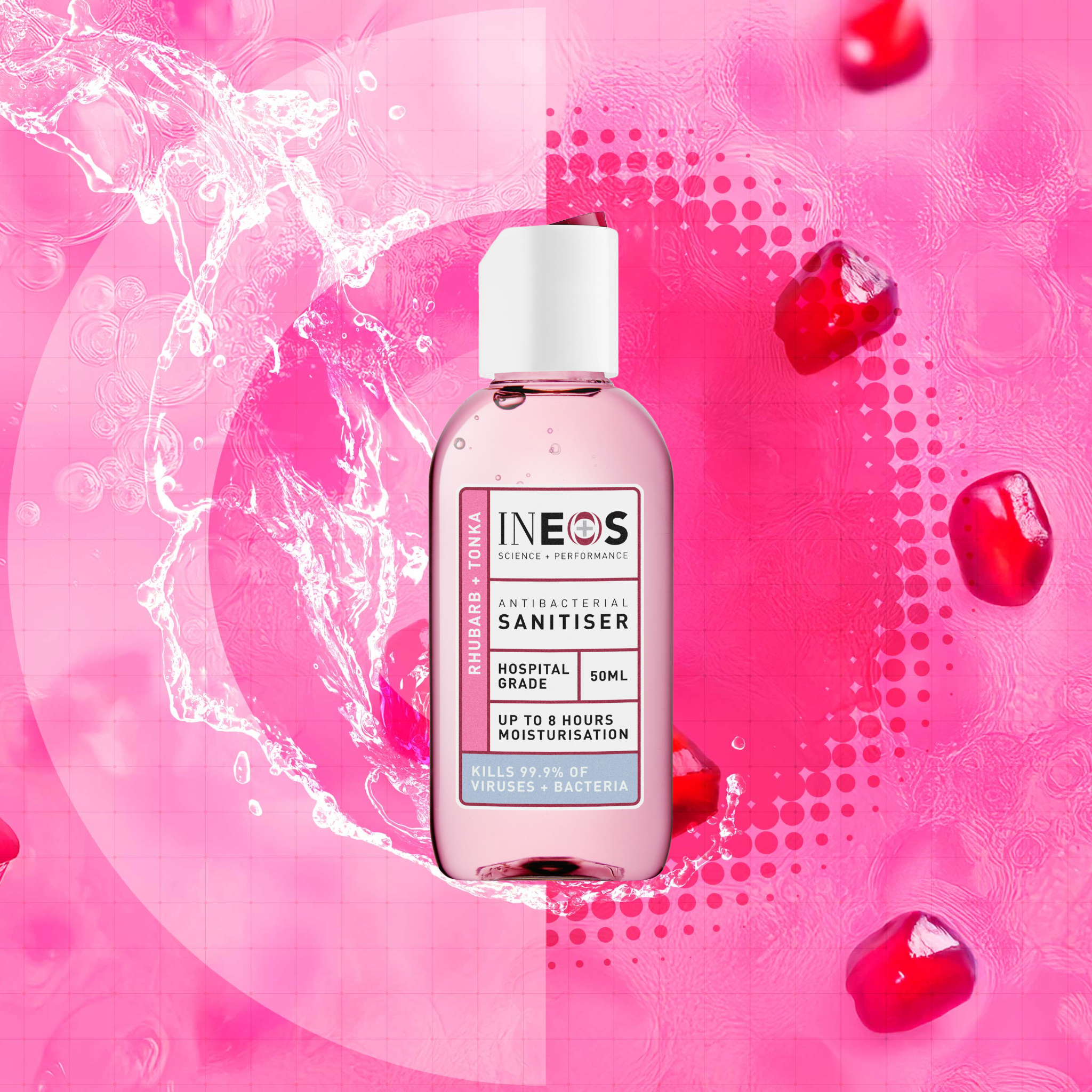 INEOS Antibac Hand Sanitiser with Rhubarb + Tonka Fragrance