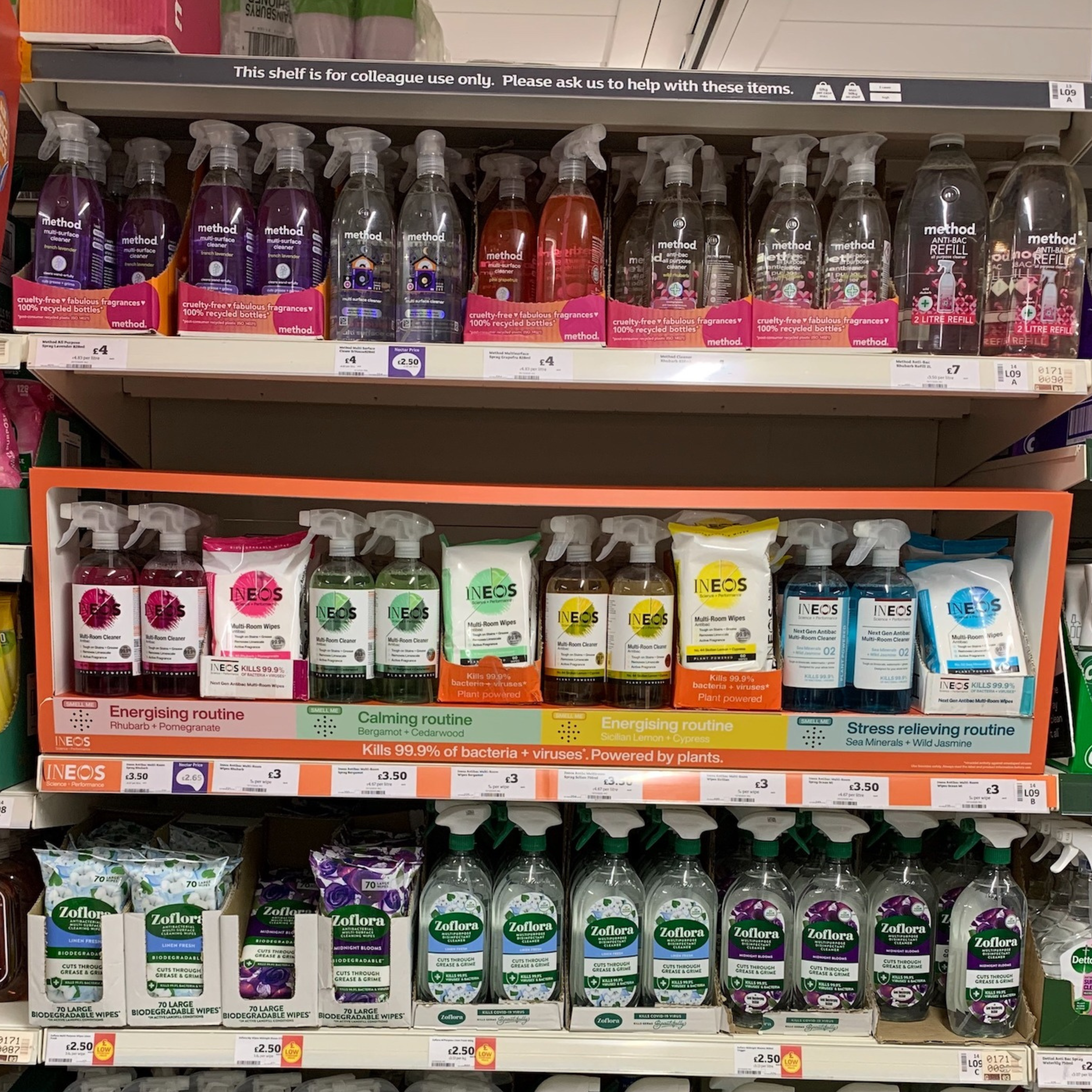 New INEOS Cleaning Shelf Trays in Sainsbury’s