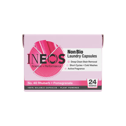 INEOS Non Bio Laundry Capsules with Rhubarb + Pomegranate Fragrance