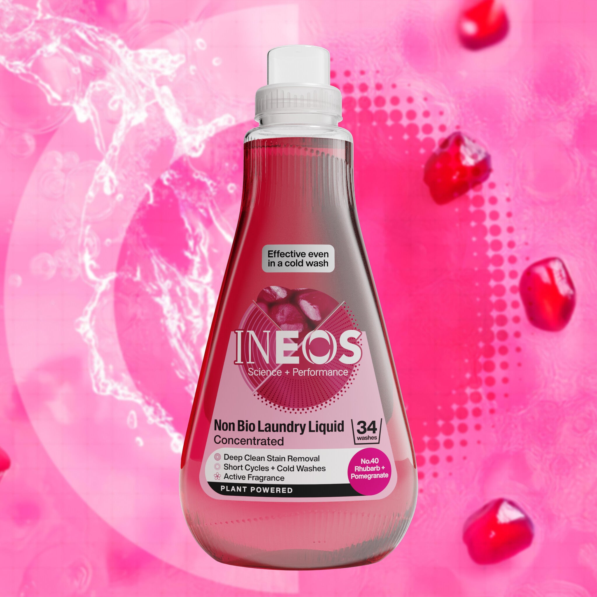 INEOS Non Bio Laundry Liquid with Rhubarb + Pomegranate Fragrance