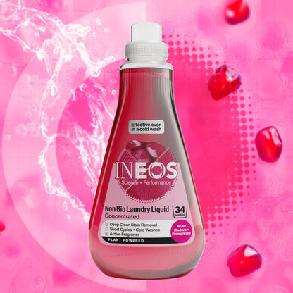 INEOS Non Bio Laundry Liquid with Rhubarb + Pomegranate Fragrance