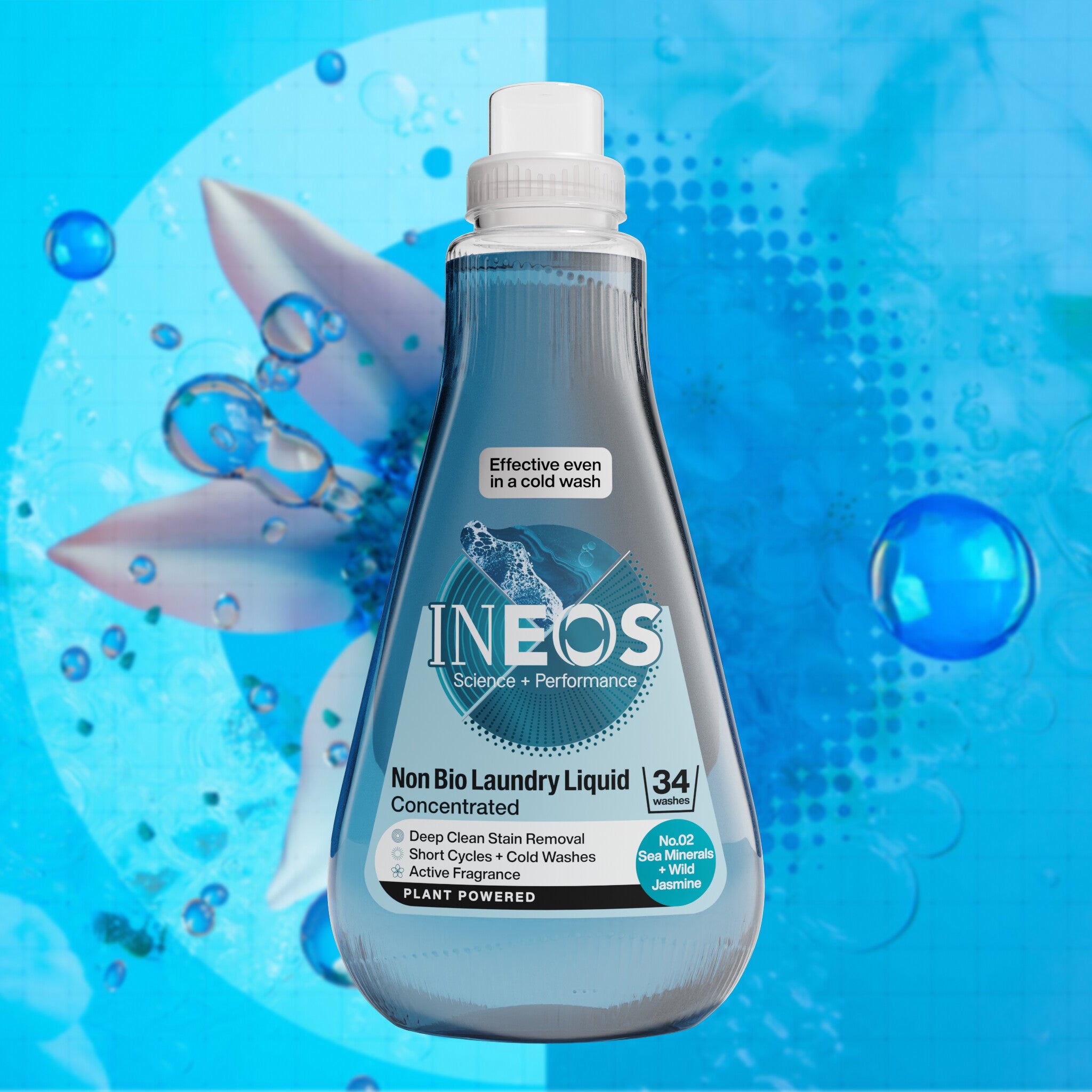 INEOS Non Bio Laundry Liquid with Sea Minerals + Wild Jasmine Fragrance