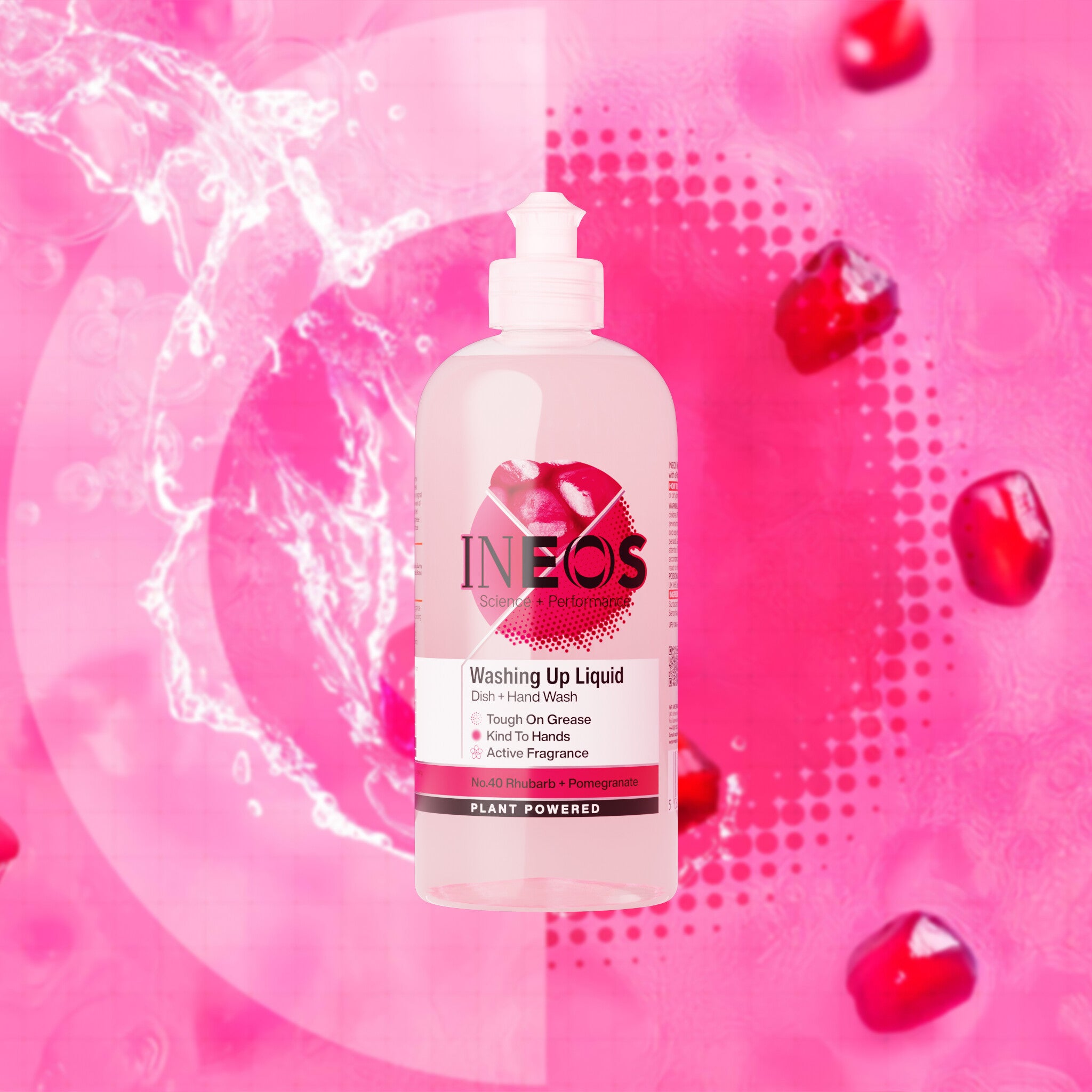 INEOS 2 in 1 Washing Up Liquid with Rhubarb + Pomegranate Fragrance